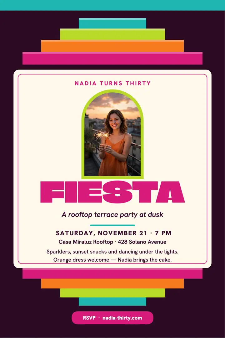 Nadia terrace birthday fiesta poster template