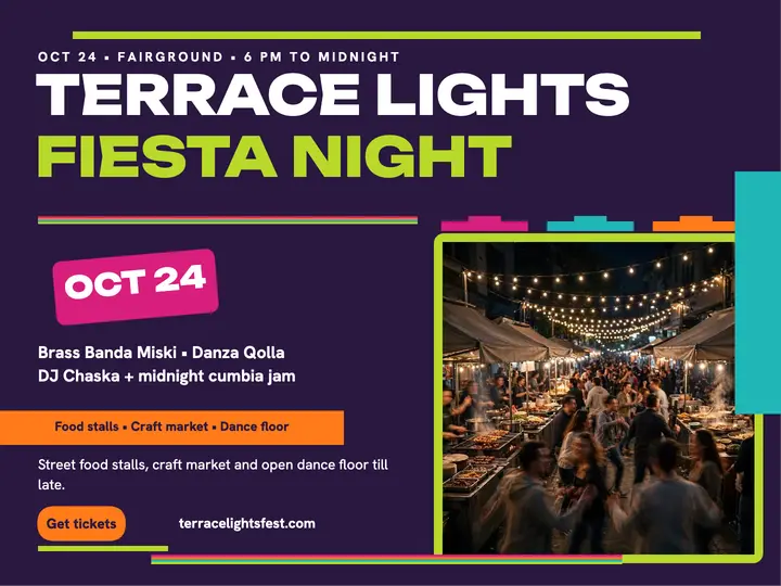Terrace Lights Fiesta night slide template