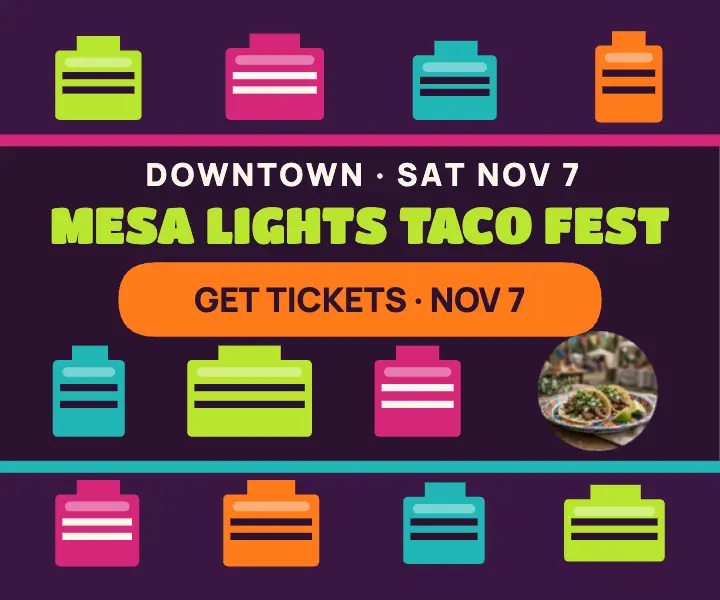 Mesa Lights Taco Fest terrace ad template