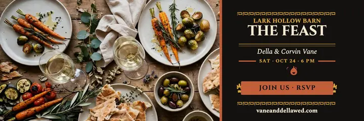 Della and Corvin vineyard feast header template