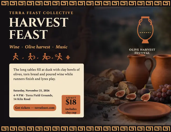 Terra Feast harvest festival flyer template