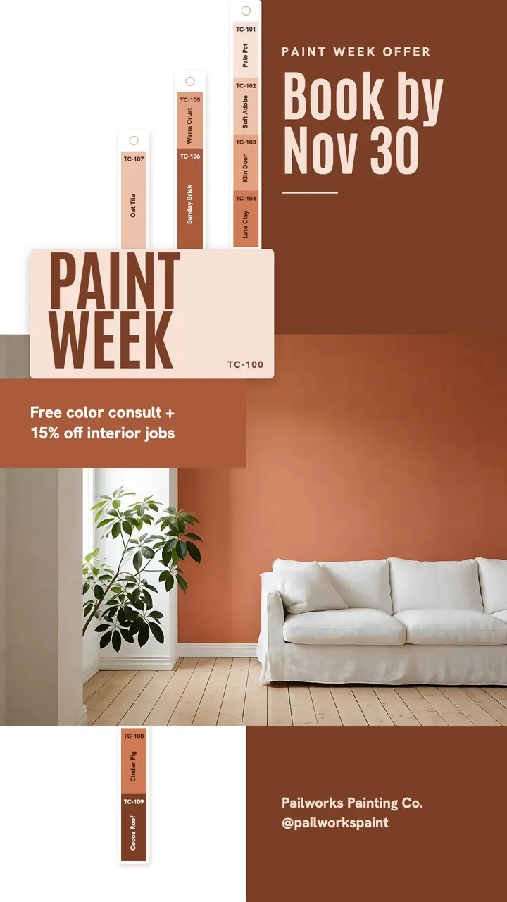 Pailworks Paint Week story, paint chip strip template