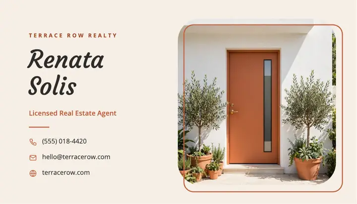 Terracotta agent business card template