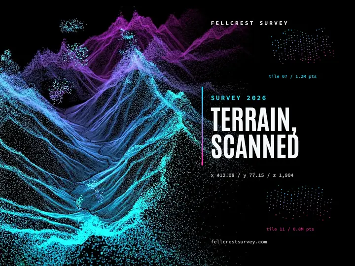 Fellcrest Survey terrain scan report slide: terrain scan report slide template