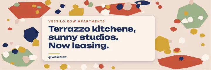 Vessilo Row terrazzo leasing header template