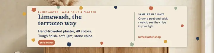 Lumeplaster terrazzo limewash Etsy banner template