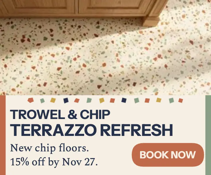 Terrazzo floor refresh tile ad template