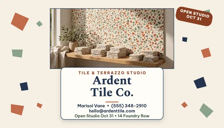 Ardent Tile Co. terrazzo card template