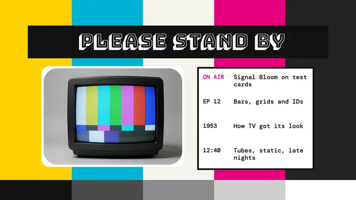 Signal Bloom test card thumbnail template