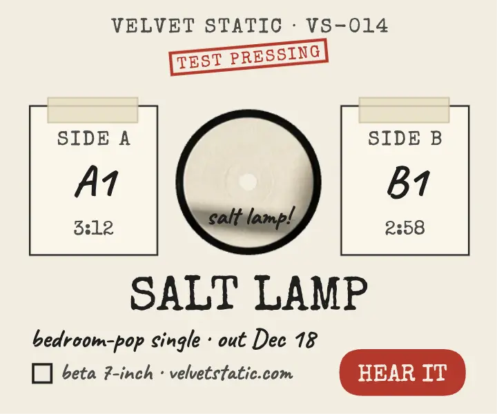 Salt Lamp test pressing single ad template