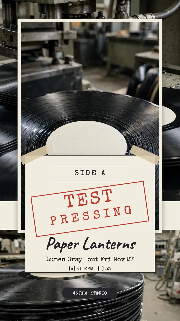 Lumen Gray test pressing single story template