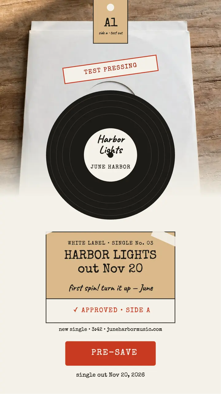 Harbor Lights test pressing teaser story template