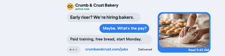 Crumb & Crust we're hiring bakers banner: hiring linkedin banner template