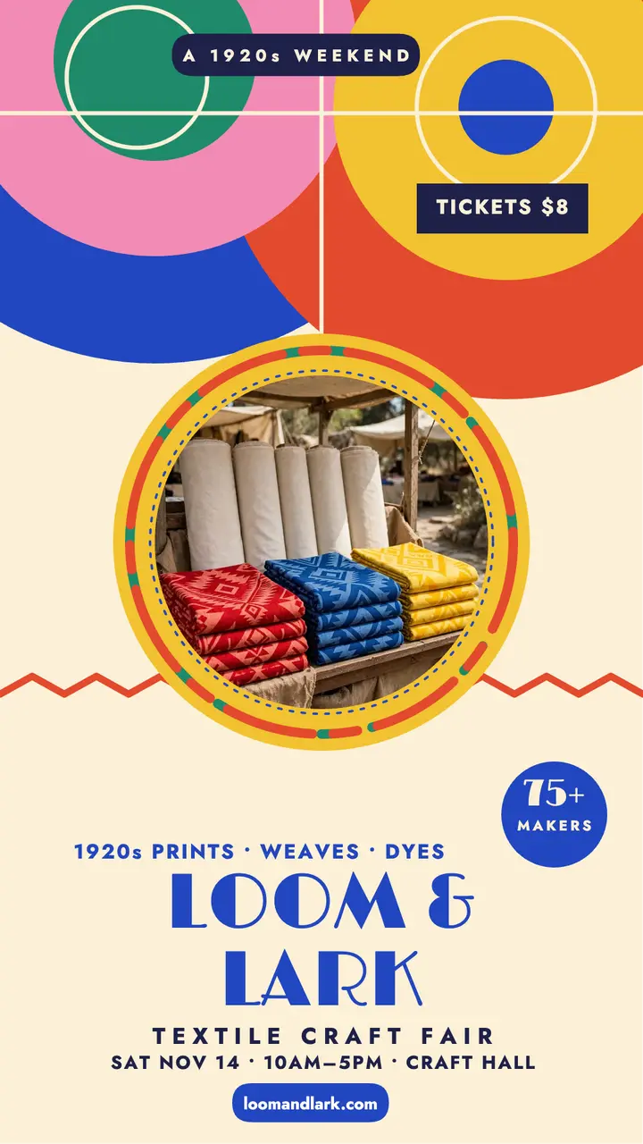 Loom and Lark textile fair disc story: textile fair story template