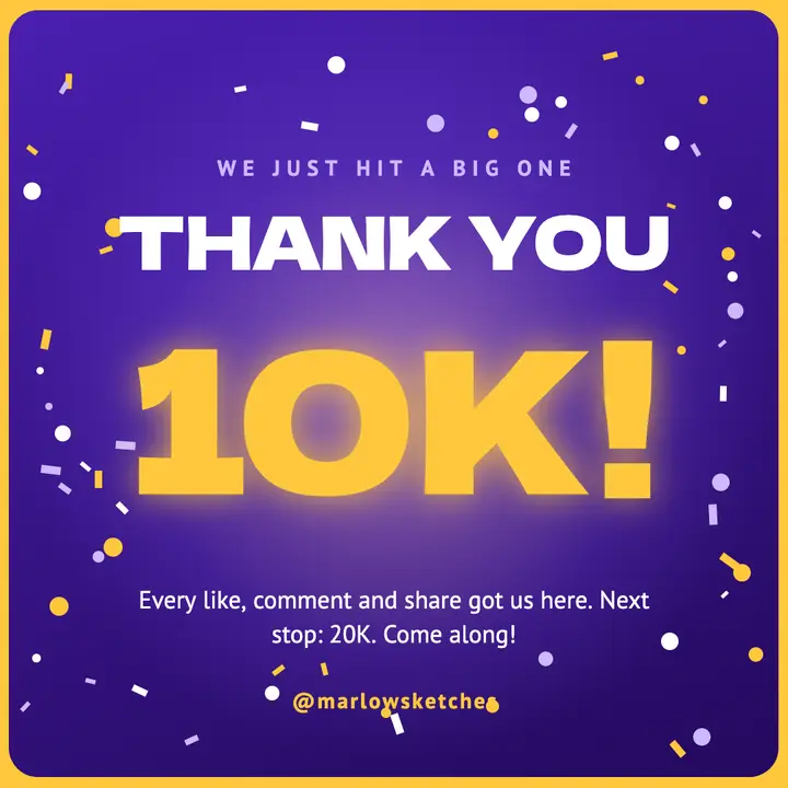 Thank you 10K followers post template