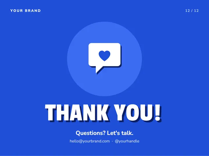 Cobalt thank you closing slide template