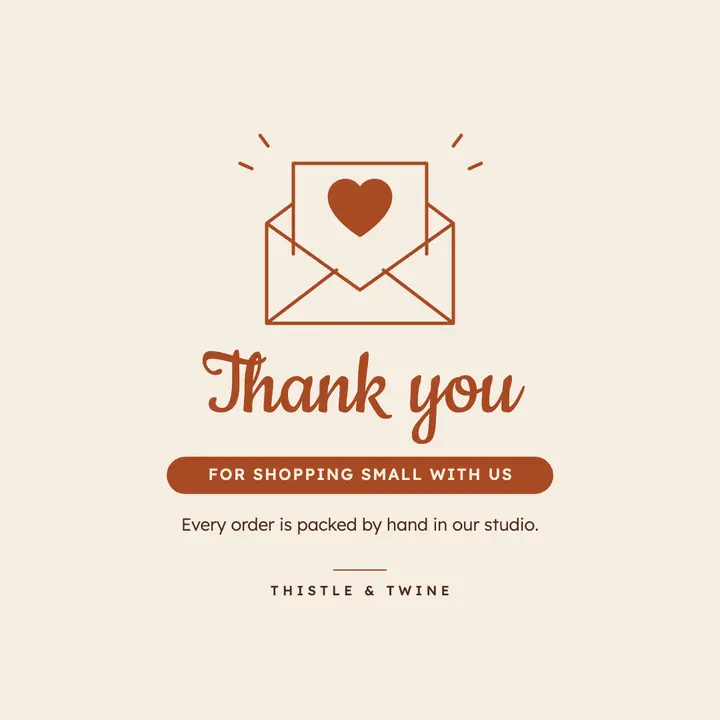 Thank you customer note template