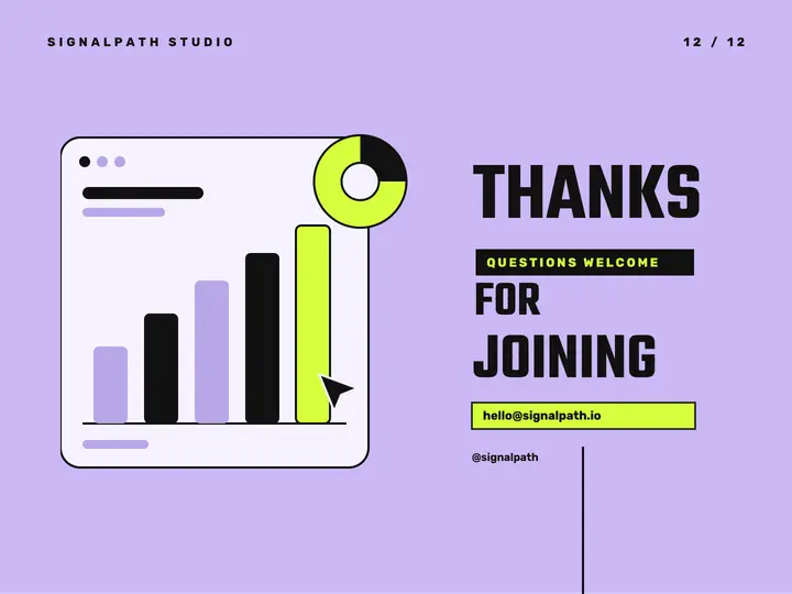 Lilac thanks slide template