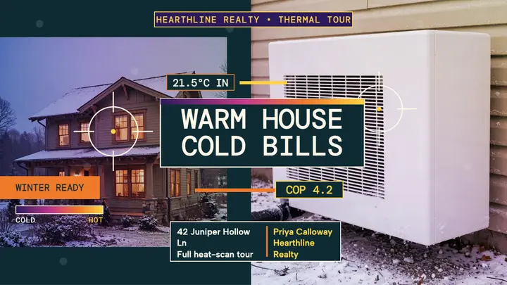 Hearthline winter heat home tour thumbnail template