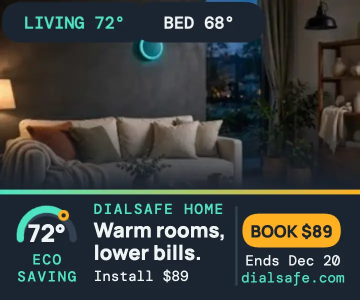 Dialsafe thermostat install panel ad template