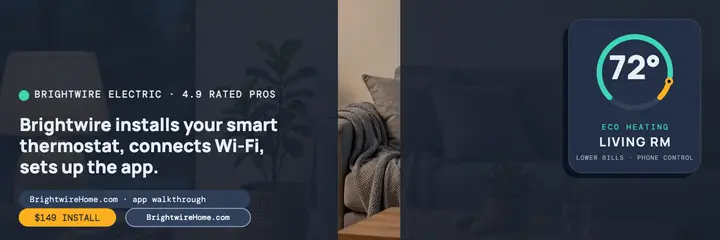 Brightwire thermostat install smart panel header template