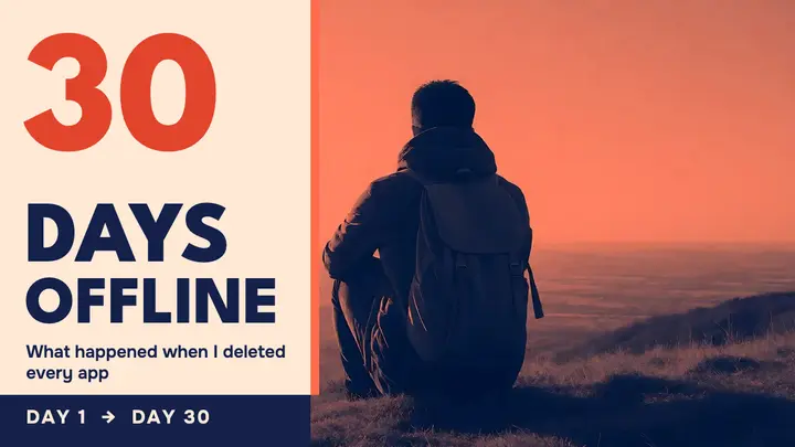 Offline month duotone YouTube thumbnail template