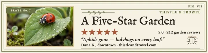 Thistle garden five-star review billboard template