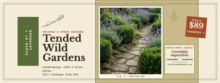 Thistle and Spade garden field guide cover template