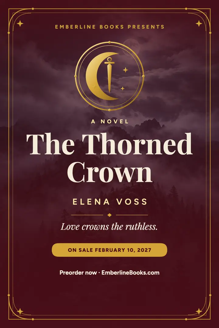 The Thorned Crown romantasy launch poster template
