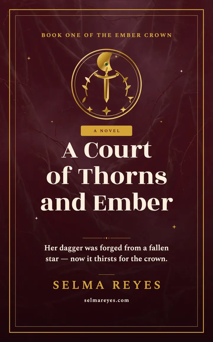 Thorns and Ember romantasy foil cover template