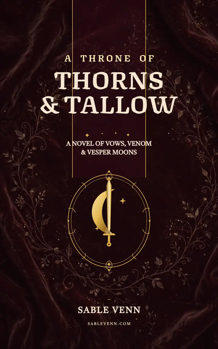 Thorns and Tallow romantasy ebook cover template