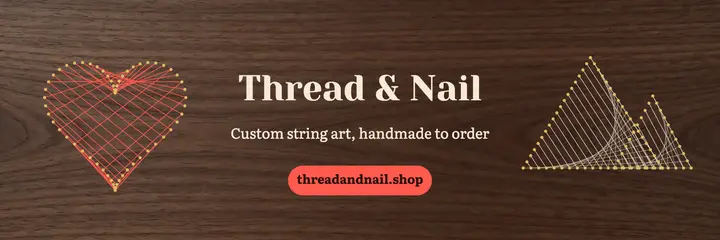 Thread and Nail string art studio header template