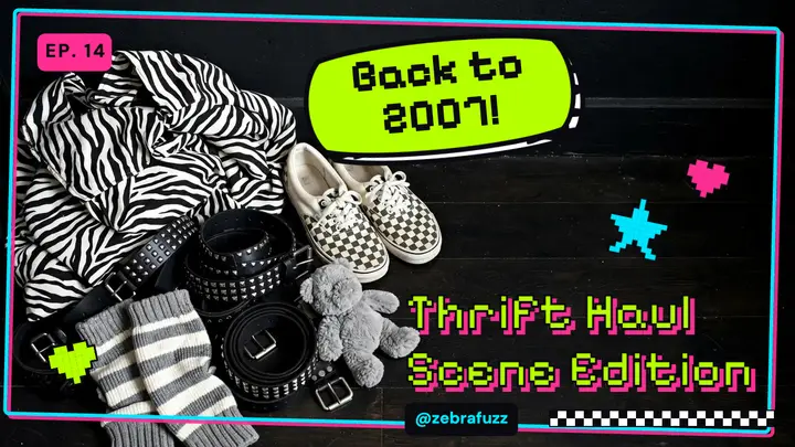 Thrift haul scene edition YouTube thumbnail template