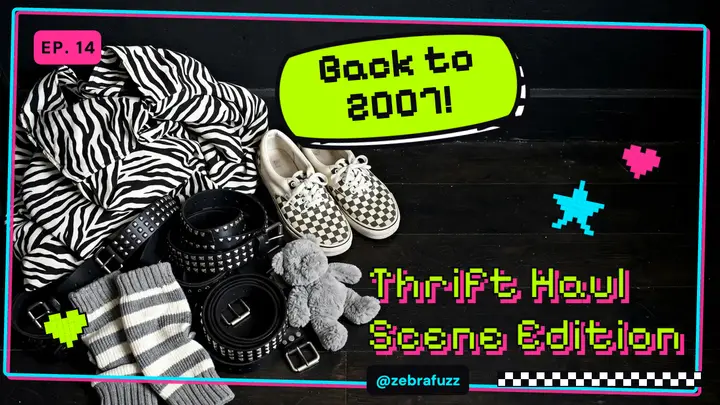 Thrift haul scene edition YouTube thumbnail template