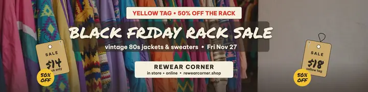 Rewear Corner Black Friday rack sale banner: black friday rack sale banner template
