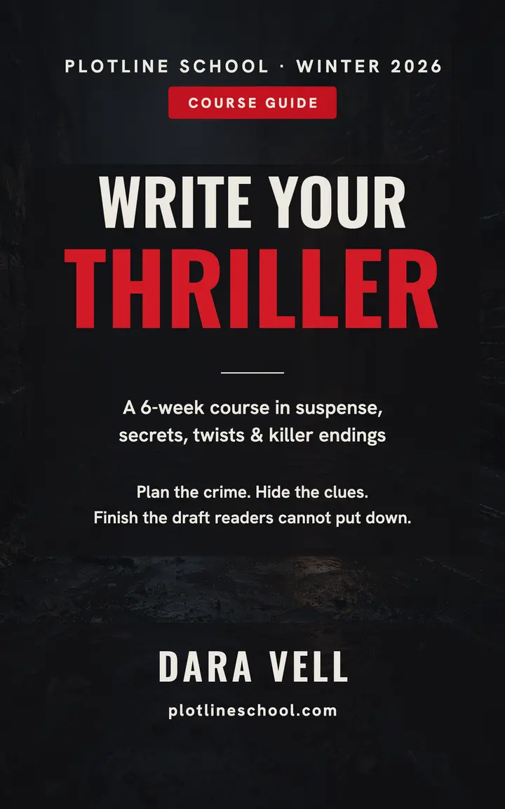 Write Your Thriller course guide cover template