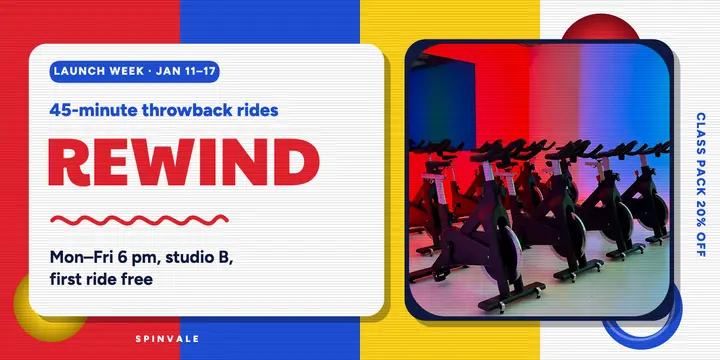 Spinvale Rewind throwback spin class post template