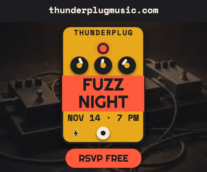 Thunderplug fuzz night pedal ad template