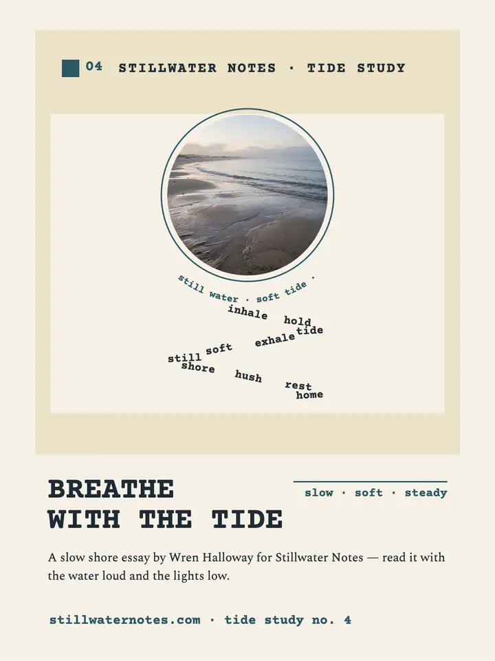 Breathe with the tide concrete poem post: breathing tide poem post template
