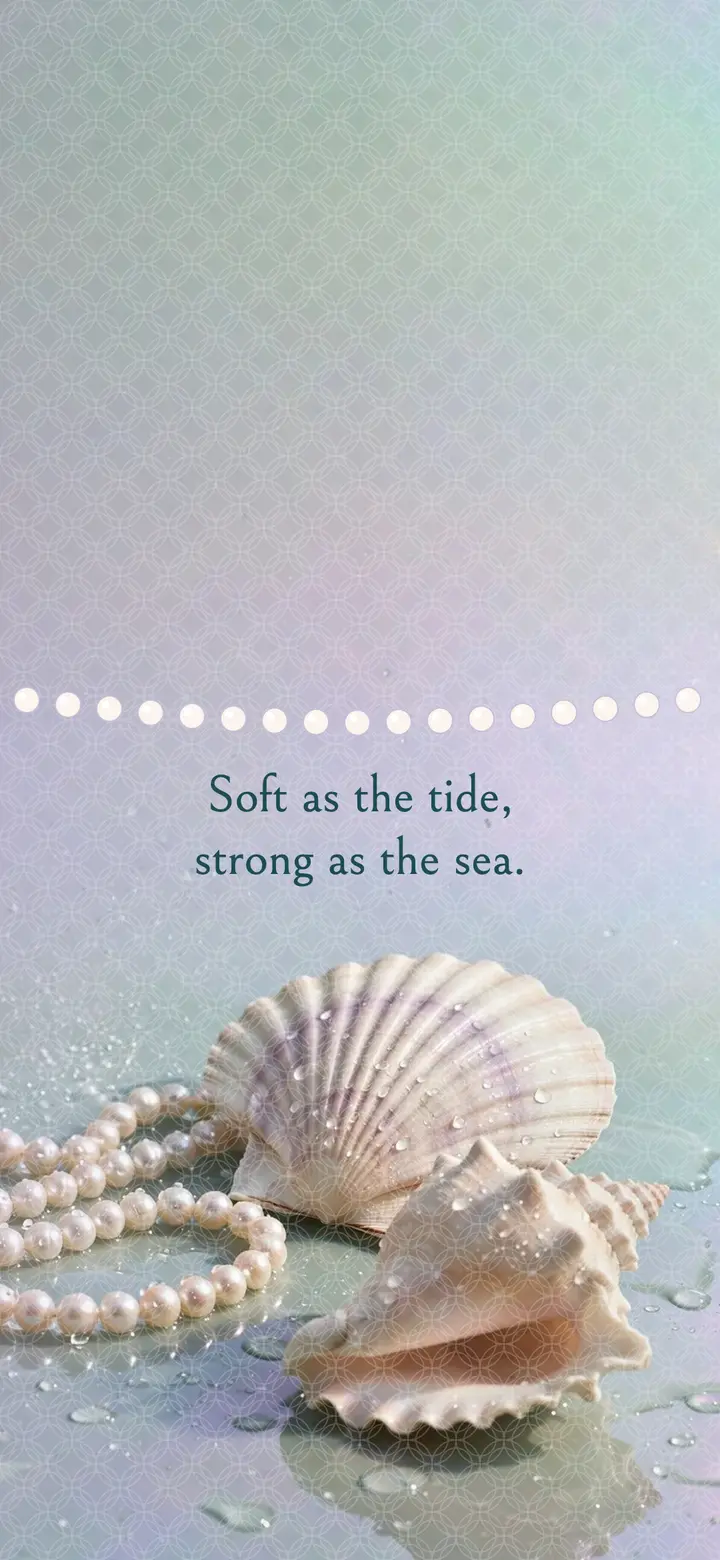 Soft as the tide pearl wallpaper template