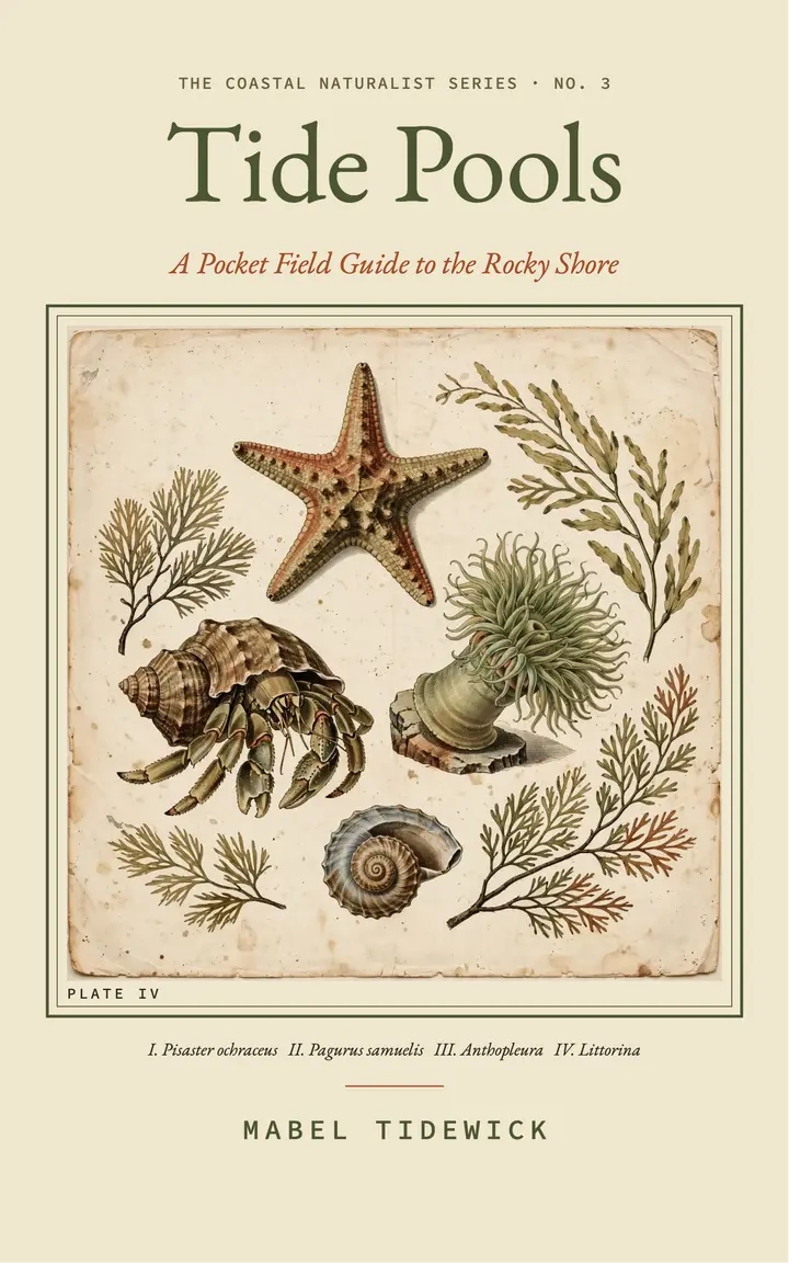 Tide Pools pocket field guide ebook cover template