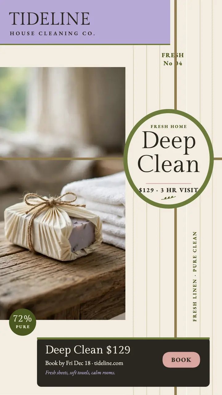 Tideline deep clean savon story template