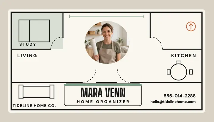 Tideline Home organizer card template