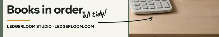 Ledgerloom tidy books LinkedIn cover template