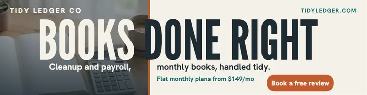 Tidy Ledger bookkeeping billboard ad: bookkeeping ad template