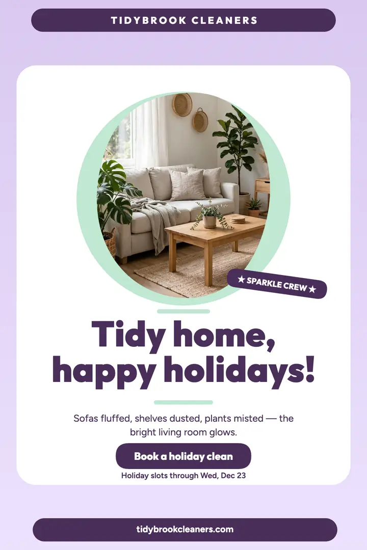 Tidybrook holiday clean poster template