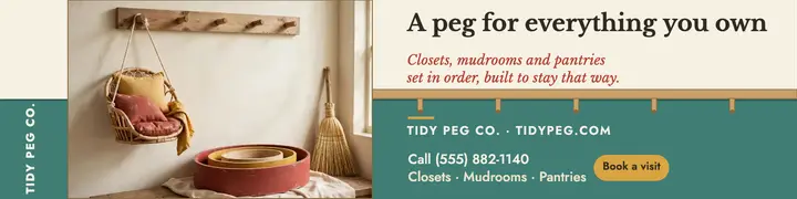 Tidy Peg home organizer LinkedIn banner template