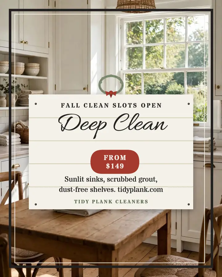 Tidy Plank deep clean farmhouse post: deep clean promo post template