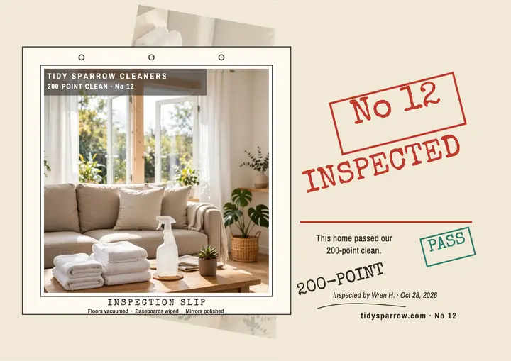 Tidy Sparrow 200-point guarantee slip template