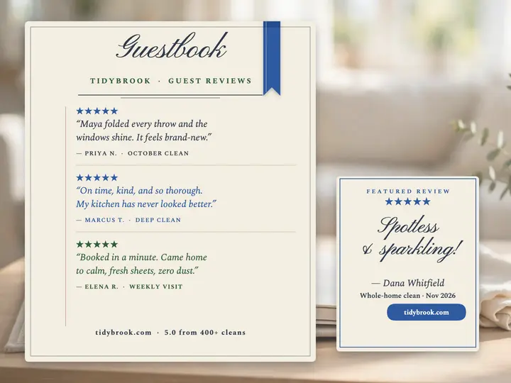 Tidybrook guestbook review slide template